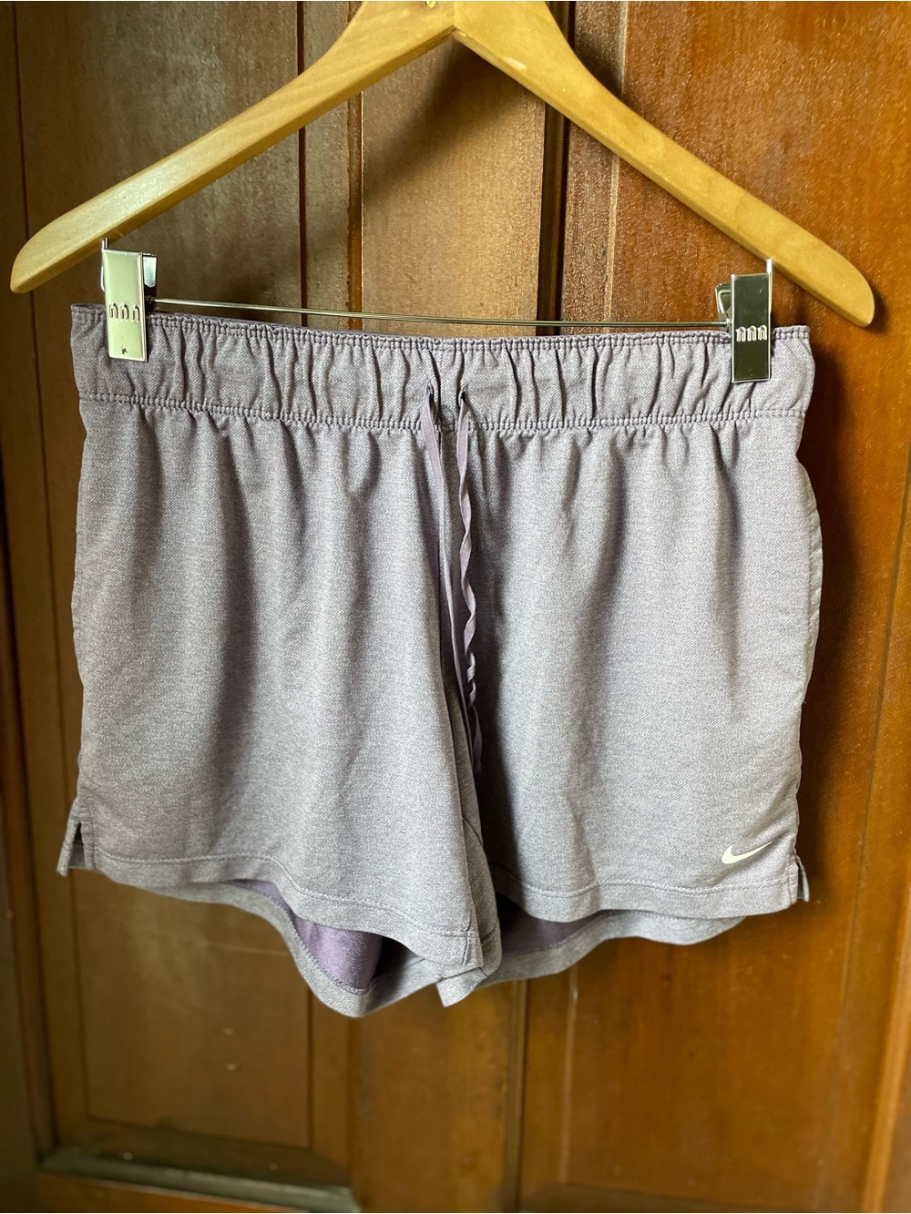 Nike dri fit women's medium purple athletic shorts